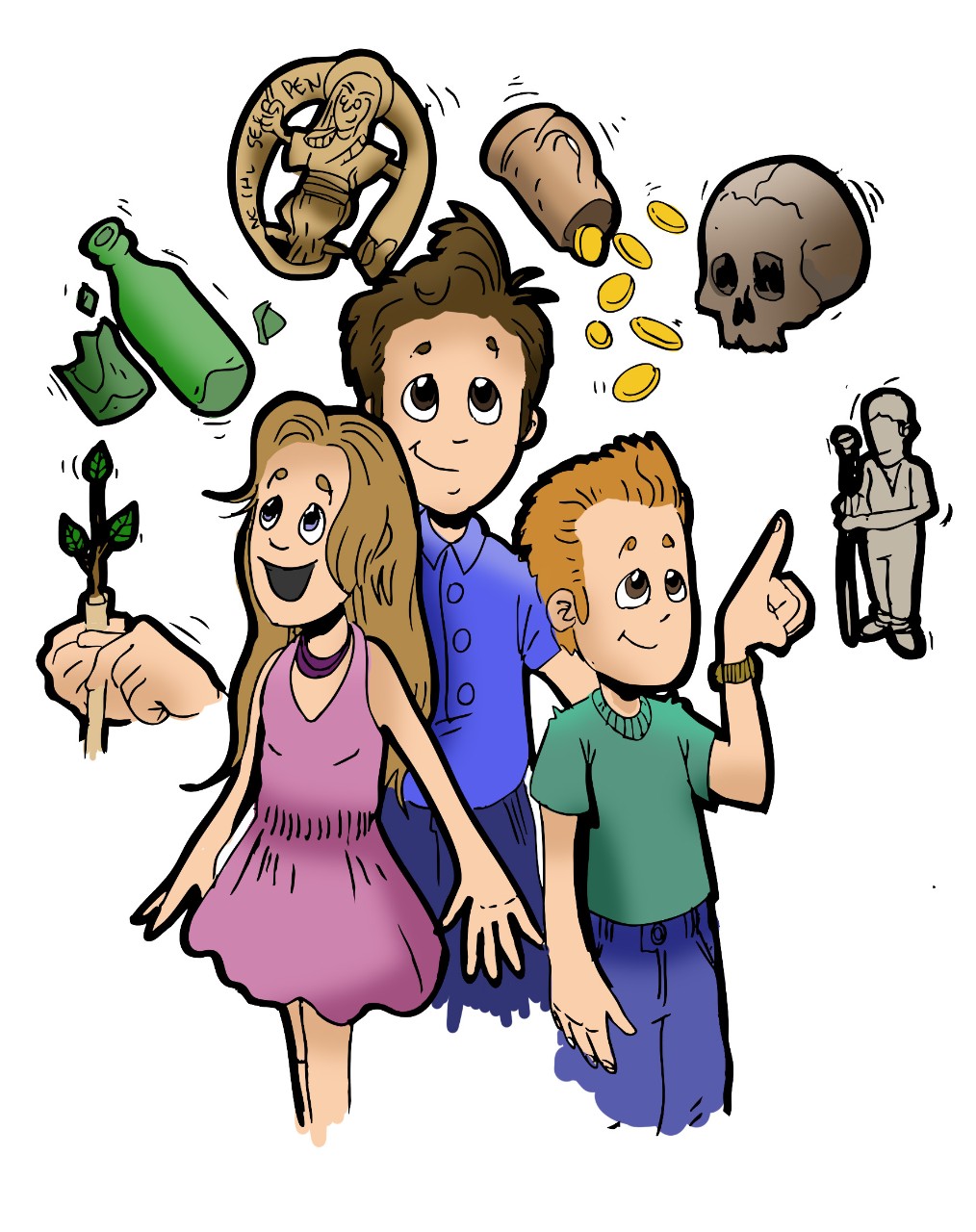 Illustratie tentoonstelling in erfgoedsite ename en het archeopark